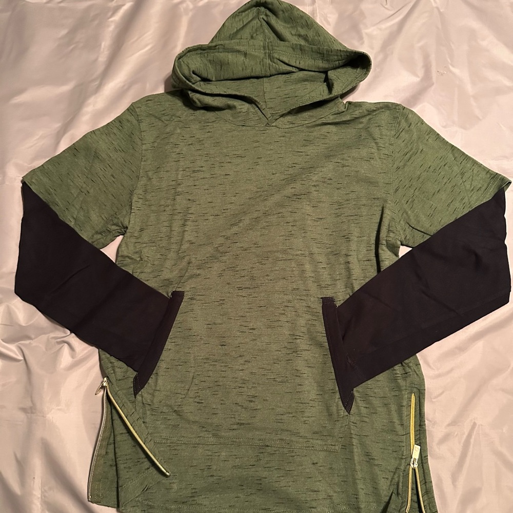 Boys Akademiks Zip Detail Hoodie Shirt